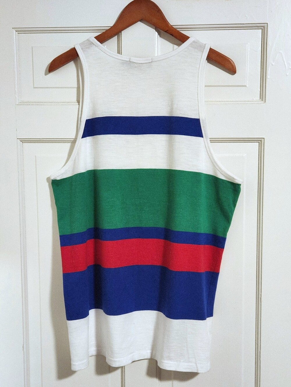 💪RARE Polo Ralph Lauren💪 - Blue/Green/Red/White Striped "Polo USA" CP-93 Tank - Picture 3 of 11